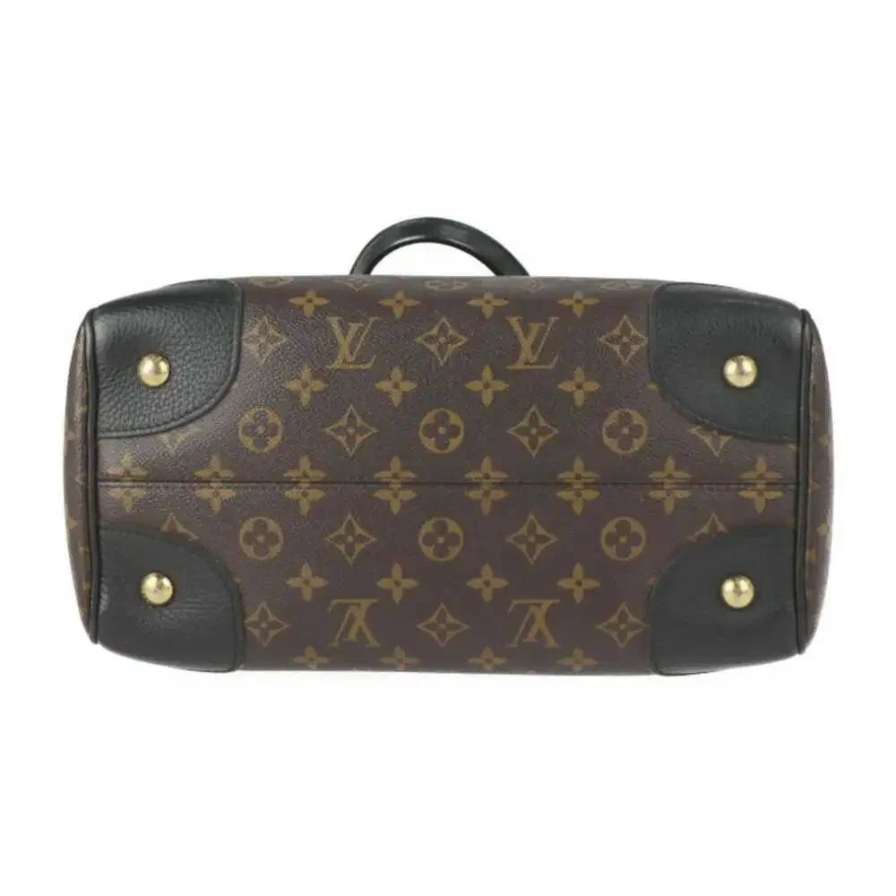 LOUIS VUITTON Black Monogram Leather Shoulder Bag